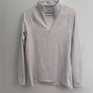 Peter Millar Women's Subtle Cream Patterned Long Sleeve Top